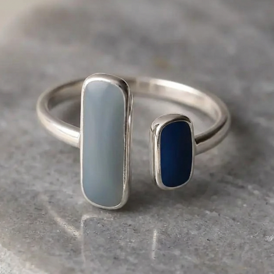 Blue Stone Silver Ring