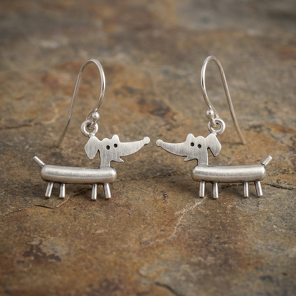 Vintage Dachshund Earrings