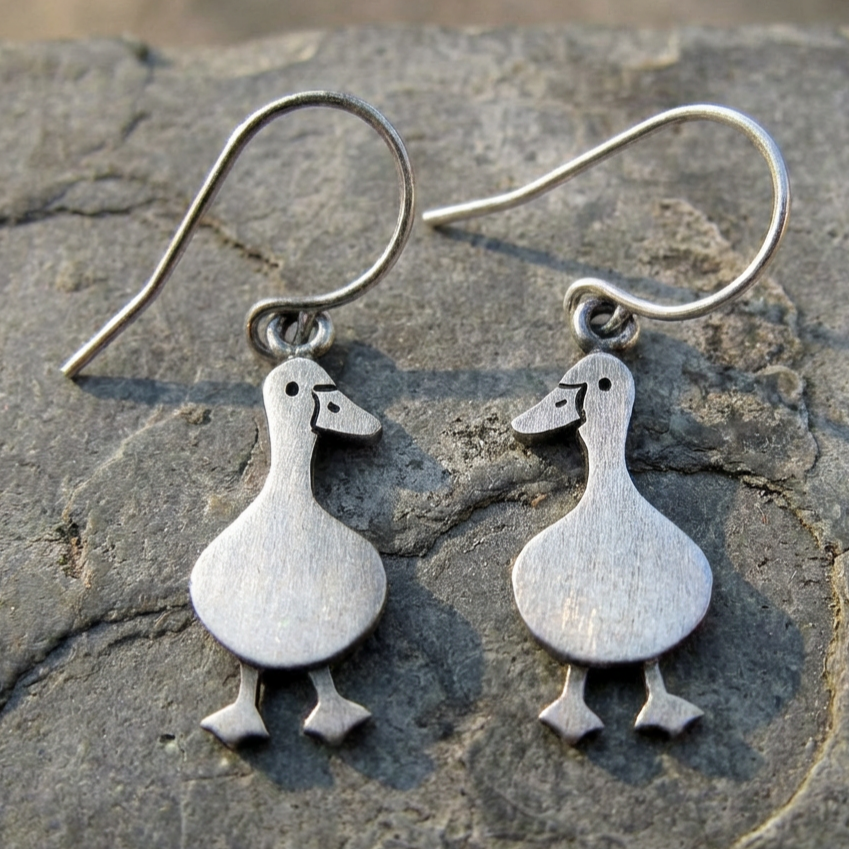 Vintage Duck Earrings