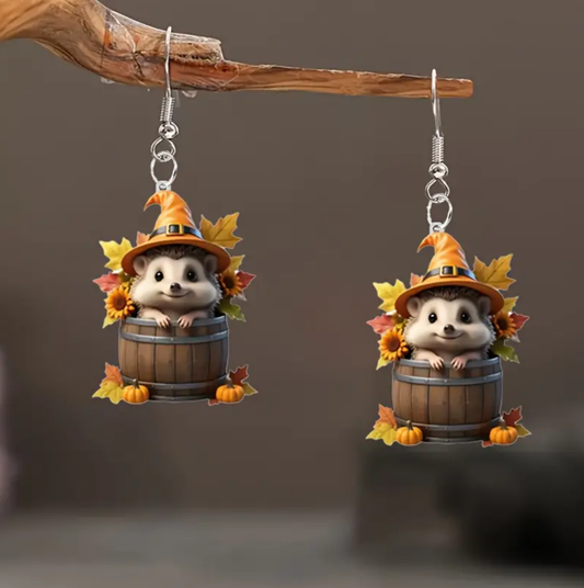 Cute Hedgehog Earrings