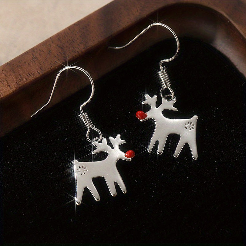 Red Nose Reindeer Earrings