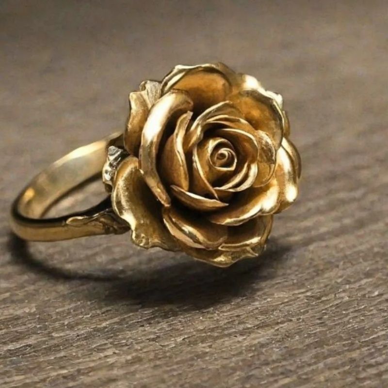 Simple Rose Blossoms Ring