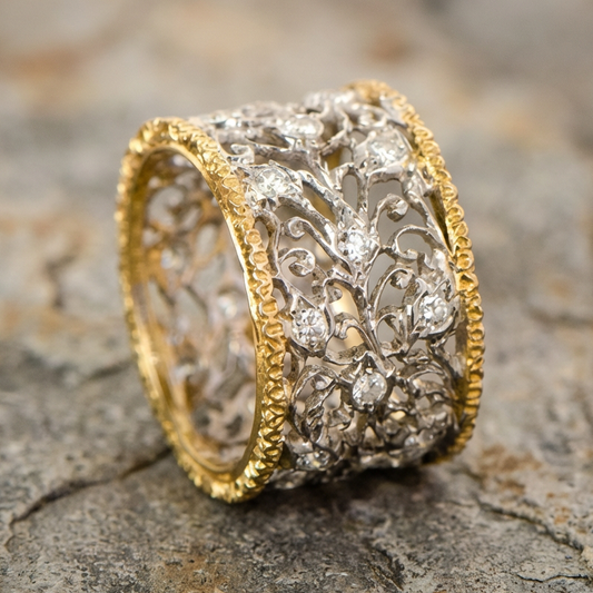 Vintage Zirconia Ivy Ring