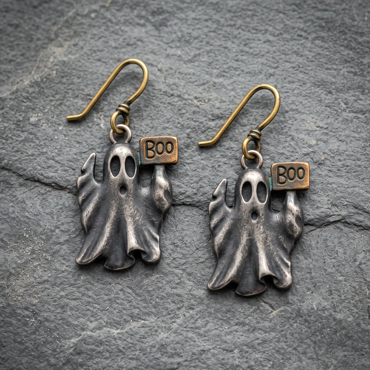 Vintage Ghost BOO Halloween Dangle Earrings