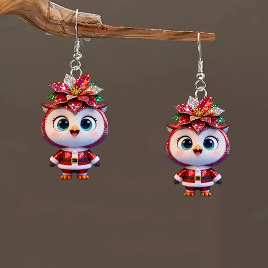 Christmas Cute Owl Earrings