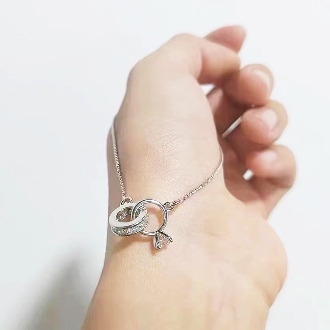 To My Better Half - I Love You Forever and Always Interlocking Bracelet
