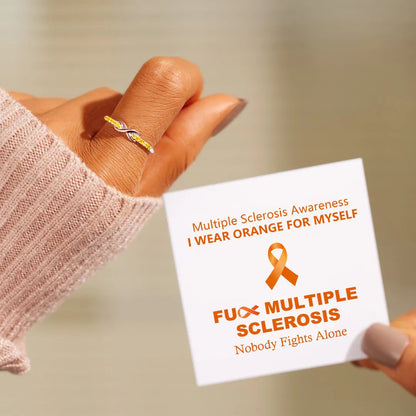 S925 Multiple Sclerosis Awareness Infinity Ring