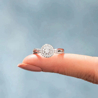 A self-reminder -Round Diamond Infinity Ring