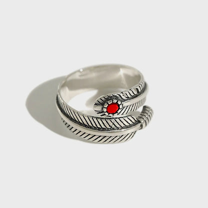 For Memorial- Your Guardian Angel Watching and Protecting Feather Ring