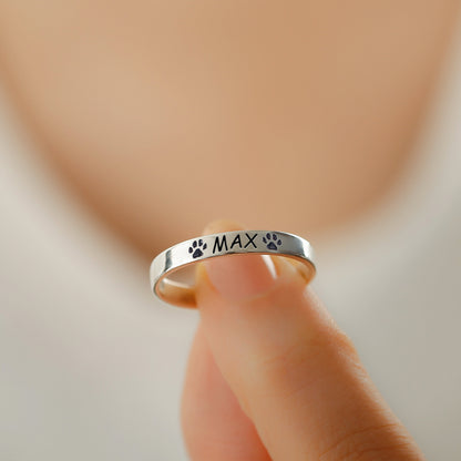 For Dog Mom - Personalized Pet Name Ring