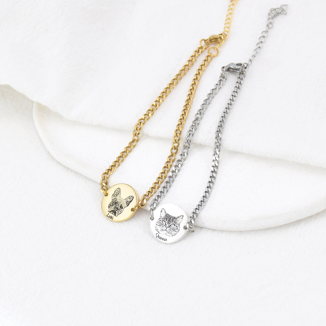 Custom Pet Face Portrait Bracelet