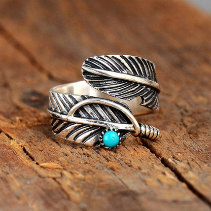 For Memorial- Your Guardian Angel Watching and Protecting Feather Ring
