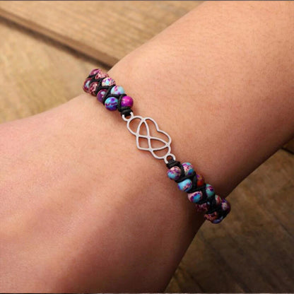 For Granddaughter - You will always Have A Piece Of My Heart Beads Bracelet