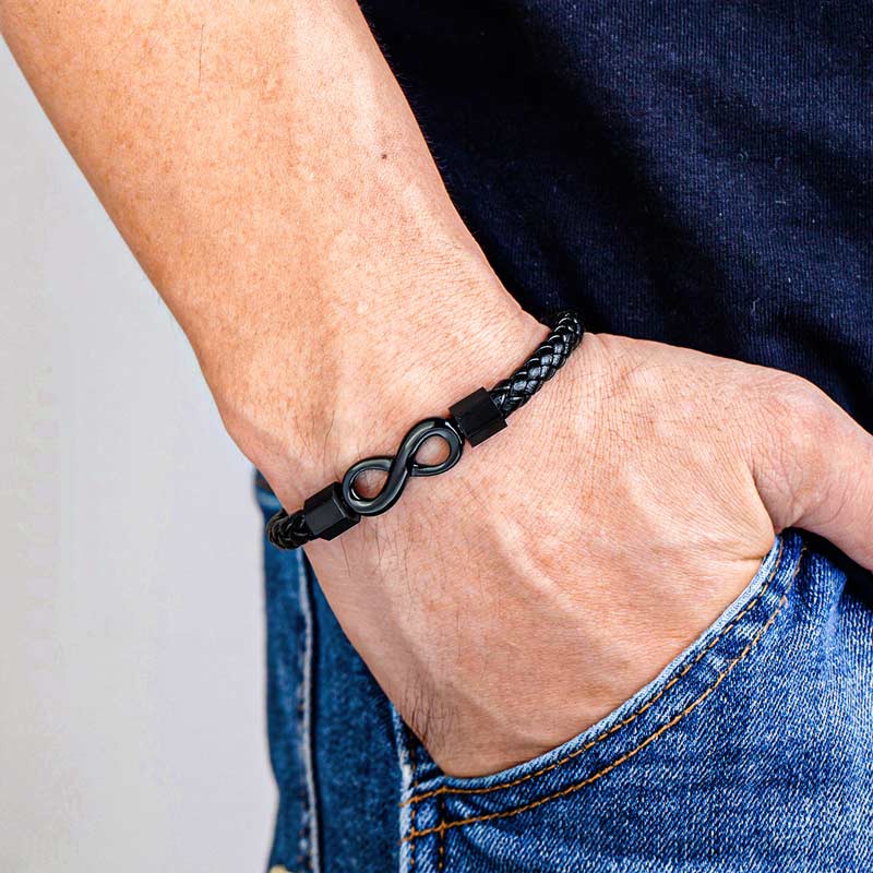 For Grandson - Grandmother and Grandson A link That Can Never Be Undone Ceramic Braided Bracelet