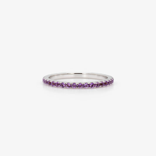 Lupus Awareness Gift Purple Half Eternity Ring