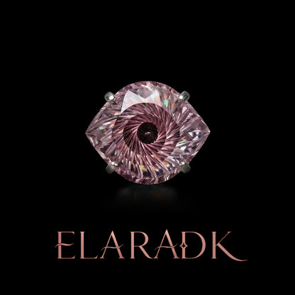 Evil Eye Crystal Stud Earrings – Spiral Cut Solitaire Gem Flat-Back Studs for Sensitive Ears (3 Colors)