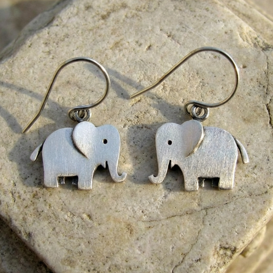 Vintage Boho Elephant Earrings