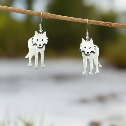 Vintage Wolf Earrings