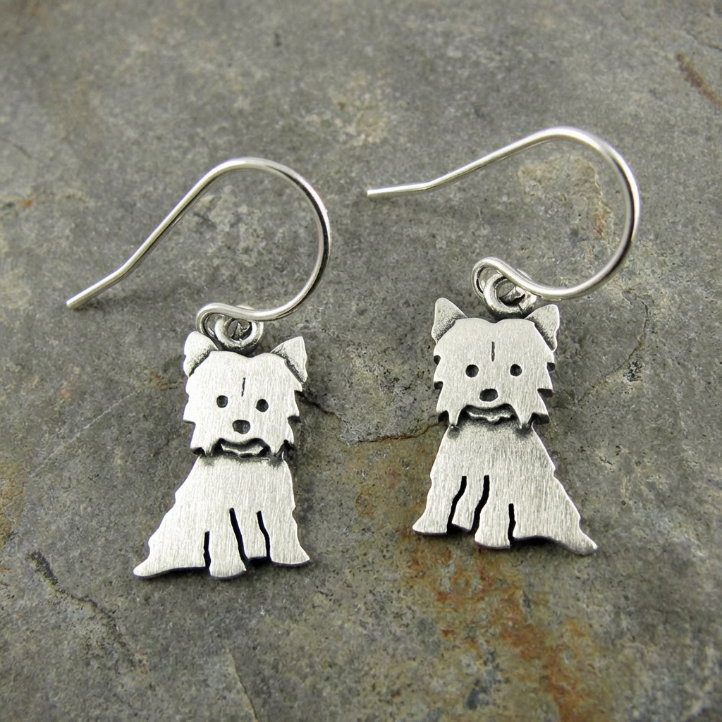 Tiny Yorkshire Terrier Earrings