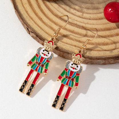 Vintage Drip Oil Nutcracker Soldier Ear Nails