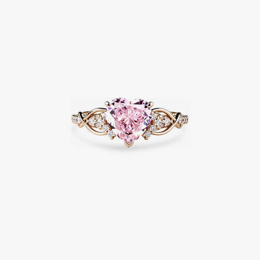 Breast Cancer Awareness Pink Diamond Ring