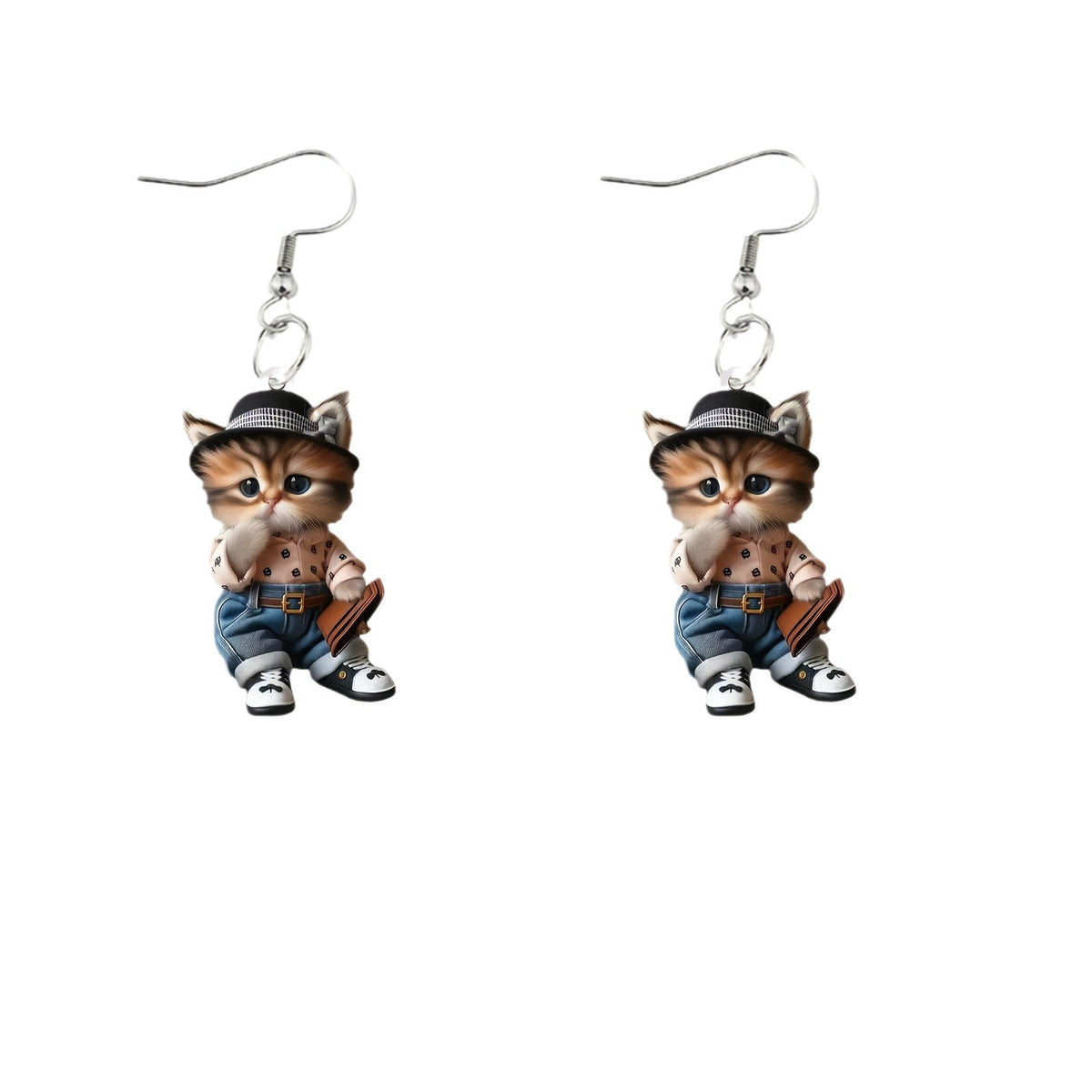Cartoon Cat Decorative Pendant Earrings