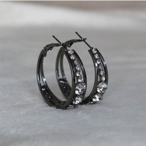 Diamond Studded Circular Earrings