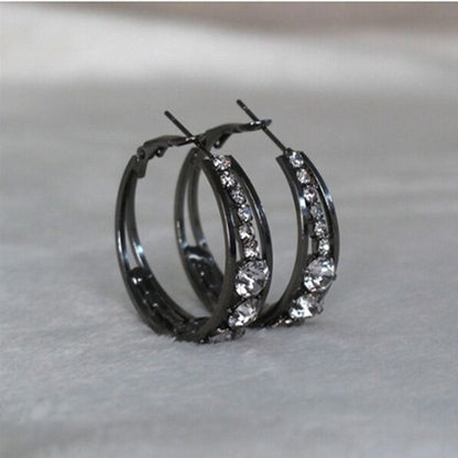 Diamond Studded Circular Earrings