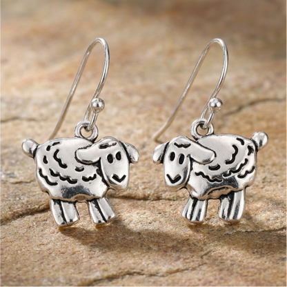 Vintage Sheep-shaped Pendant Earrings