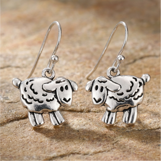 Vintage Sheep-shaped Pendant Earrings