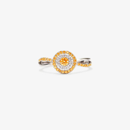 S925 Multiple Sclerosis Awareness Circle Dazzy Ring