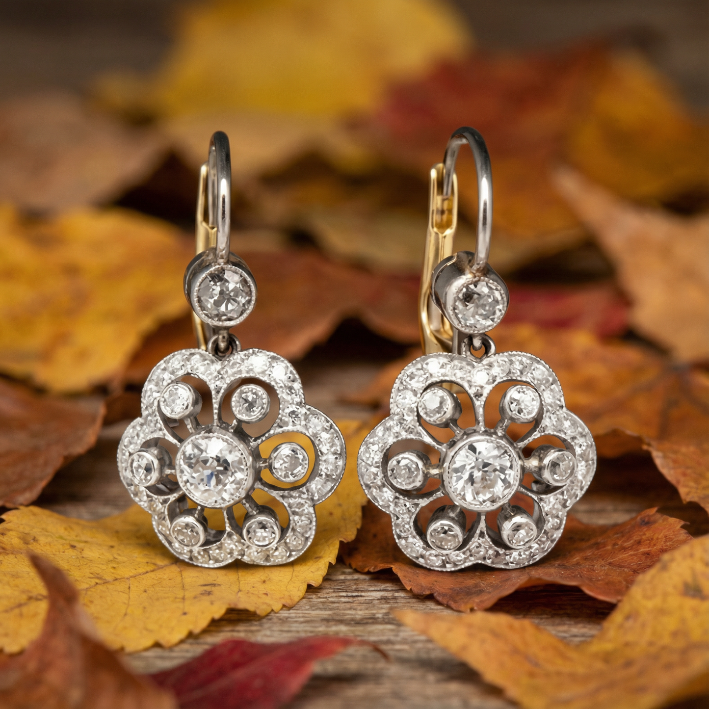 Vintage Crystal Mandala Earrings