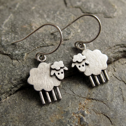 Vintage Sheep Earrings