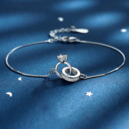 To My Better Half - I Love You Forever and Always Interlocking Bracelet