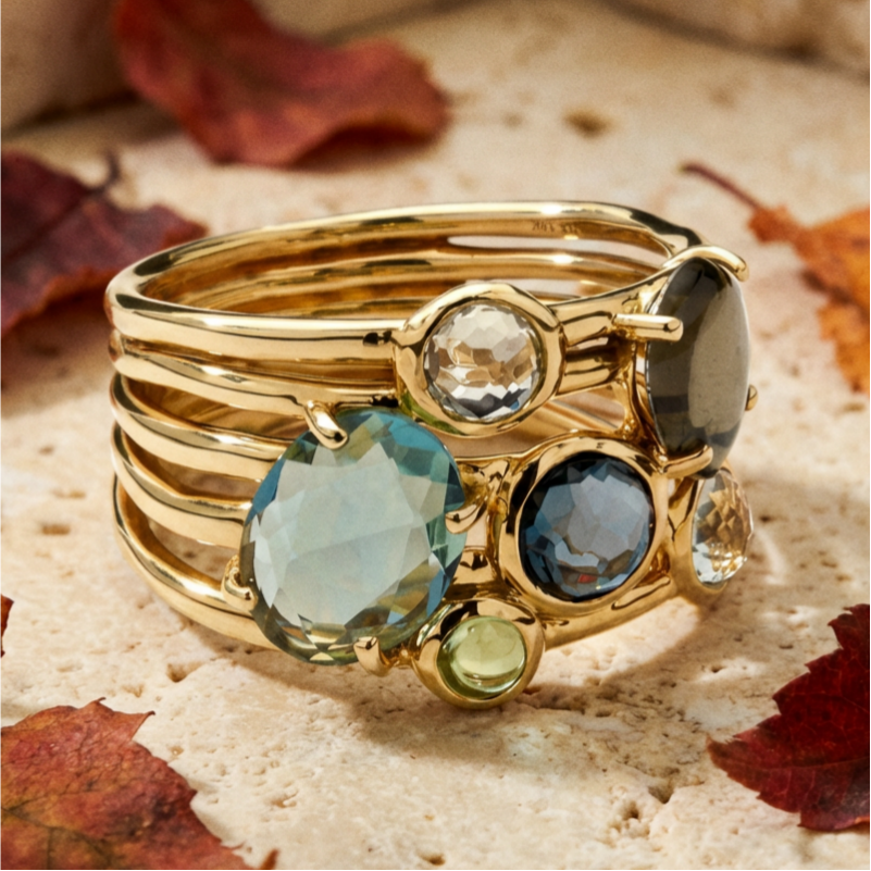 Multi Colored Geometric Pattern Ring