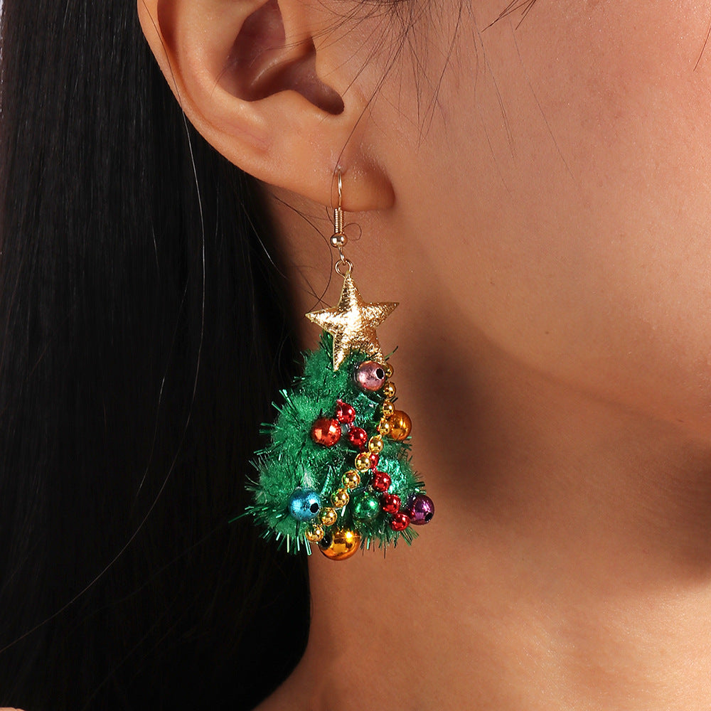 Handmade Christmas Tree Earrings