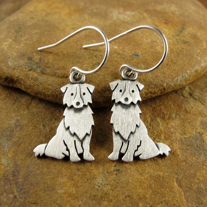 Tiny Australian Shepherd Earrings