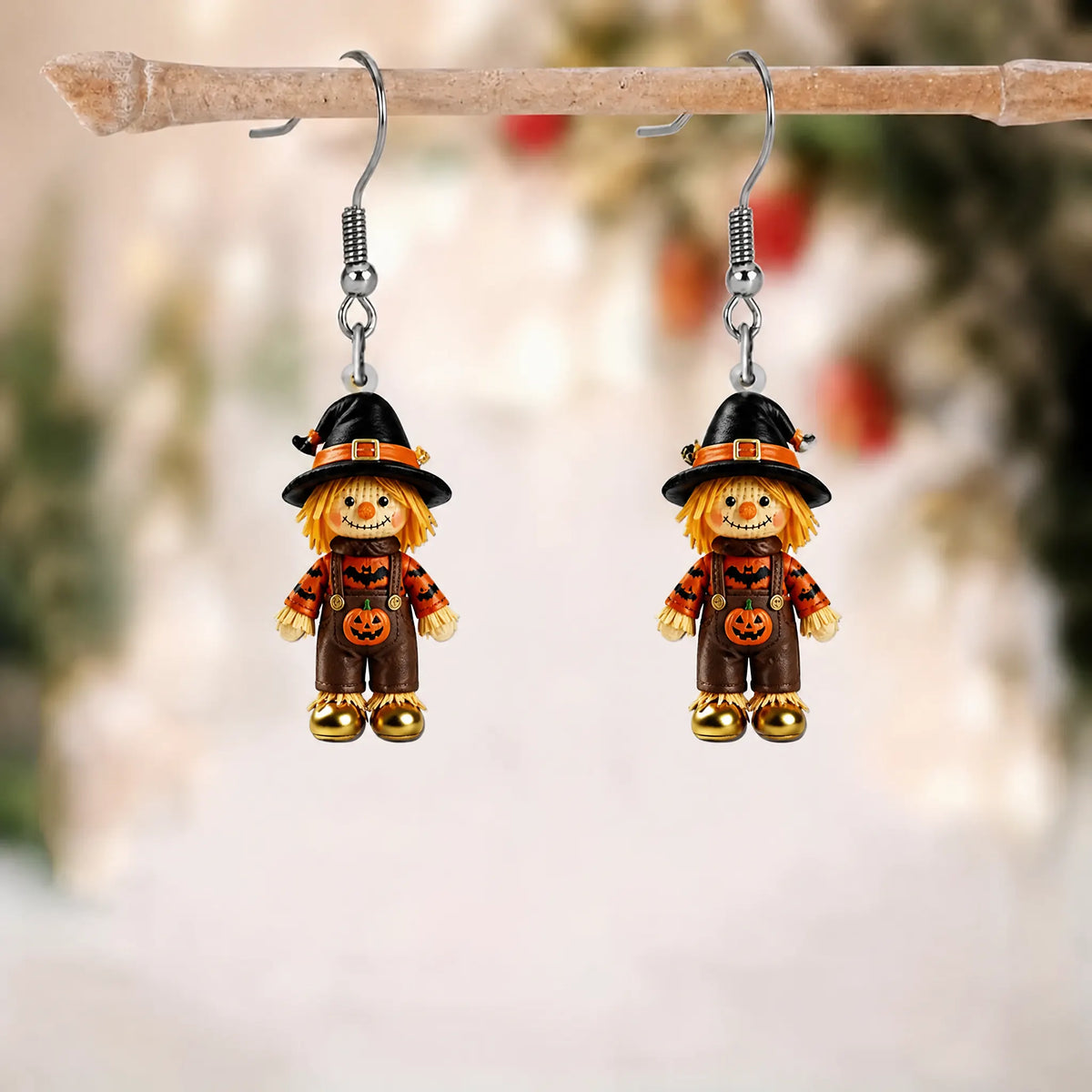 Scarecrow Halloween Dangle Earrings