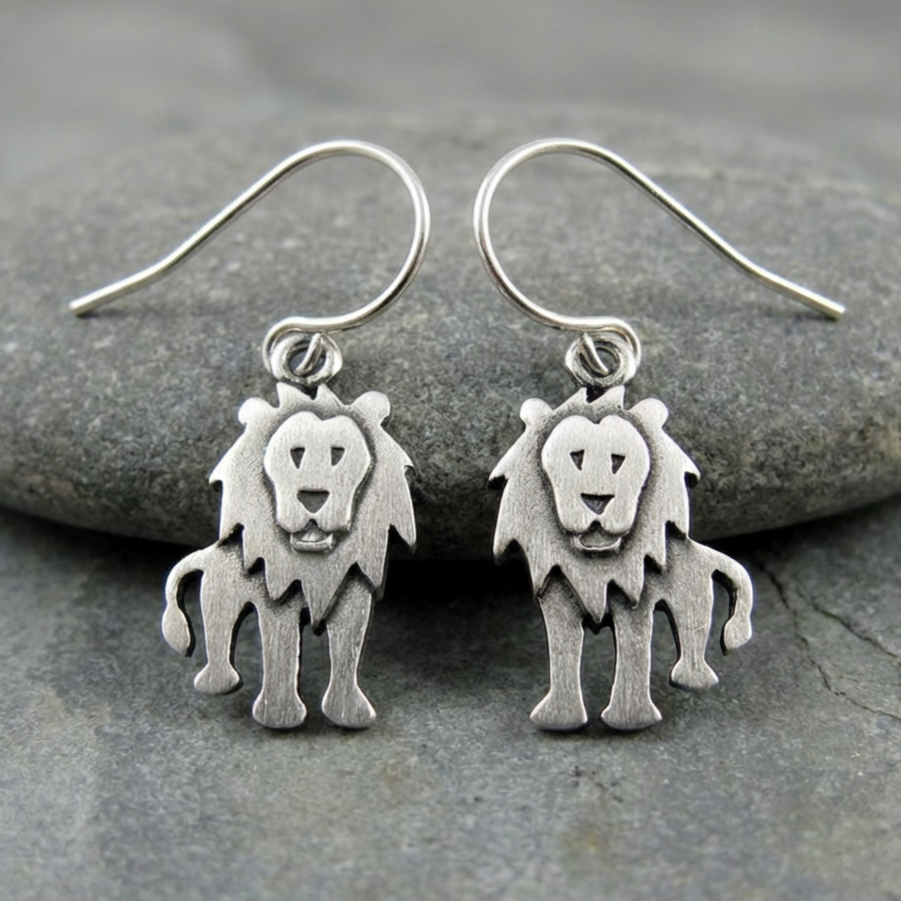 Vintage Lion Earrings