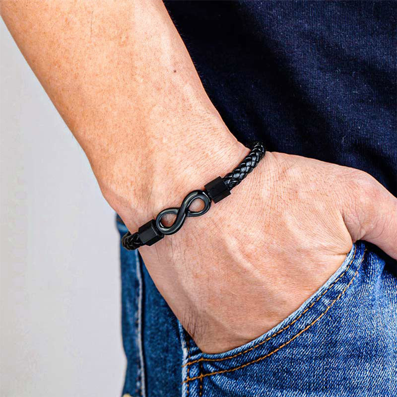 For Grandson - Grandmother and Grandson A link That Can Never Be Undone Ceramic Braided Bracelet