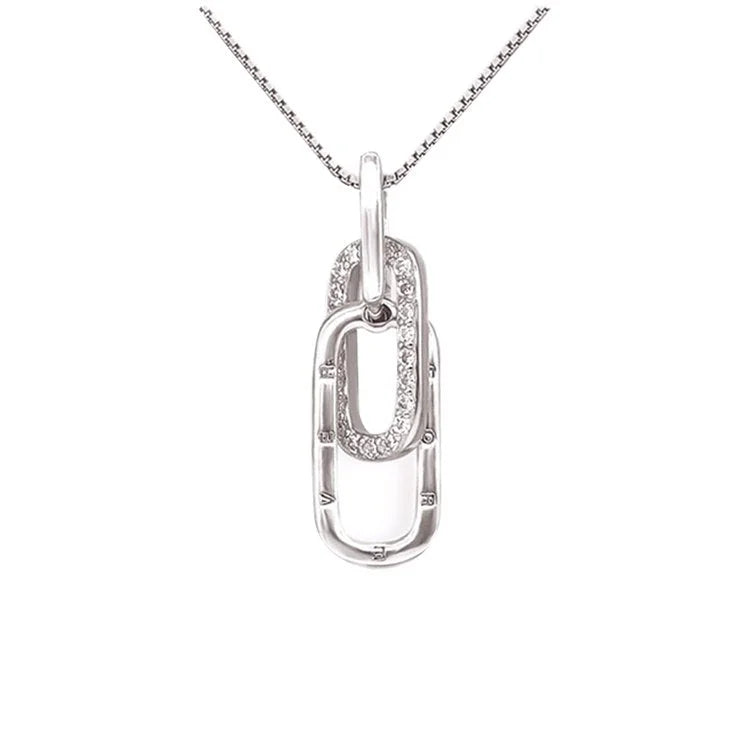 For Daughter-in-Law - S925 We Are Forever Linked Together Interlocking Circle Necklace