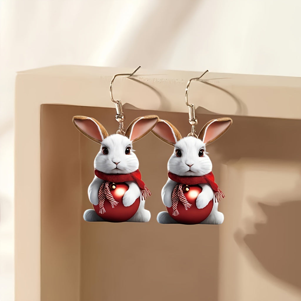 Charming Acrylic Rabbit Earrings