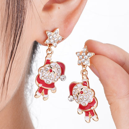Santa Claus Irregular Earrings
