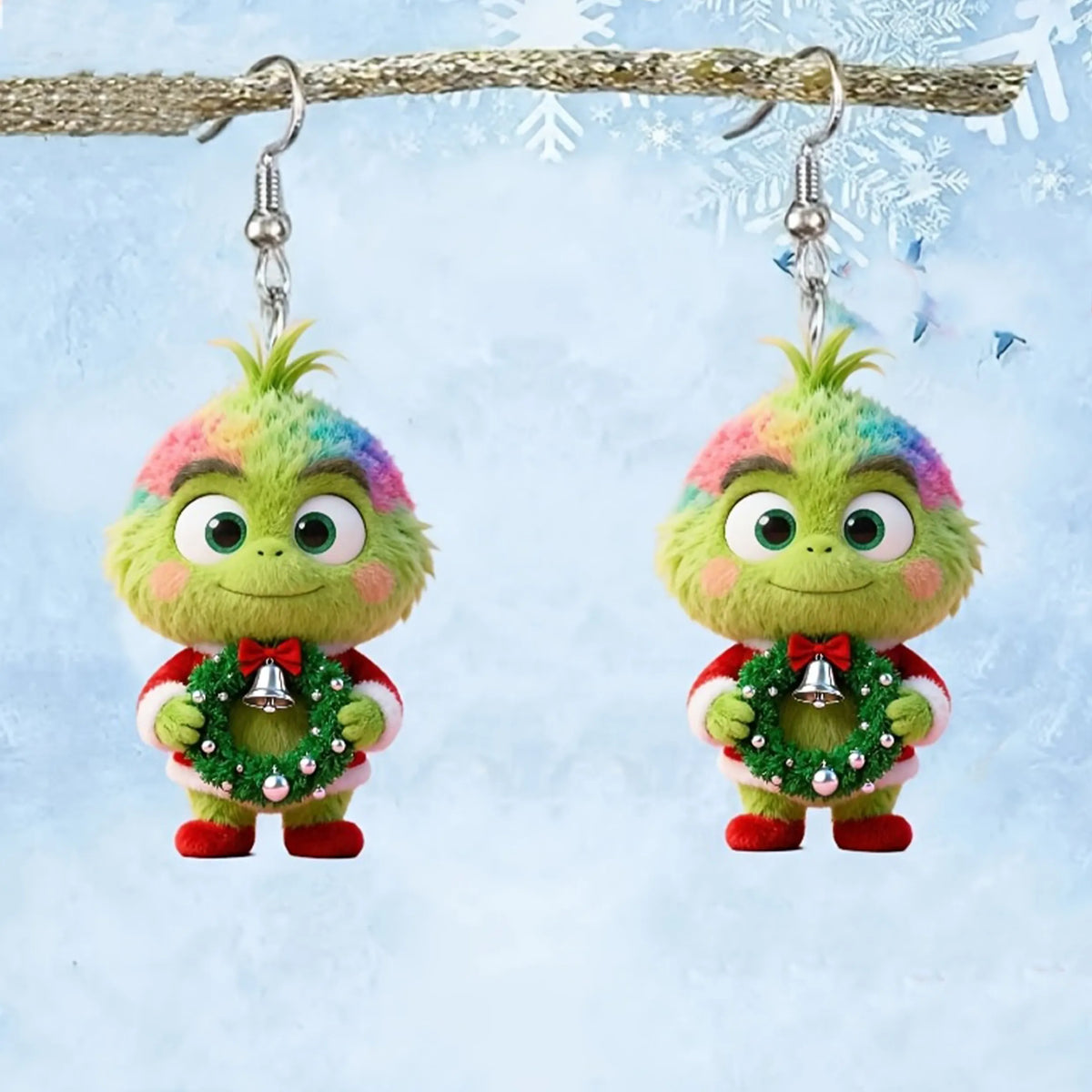 Christmas Hair Monster Earrings