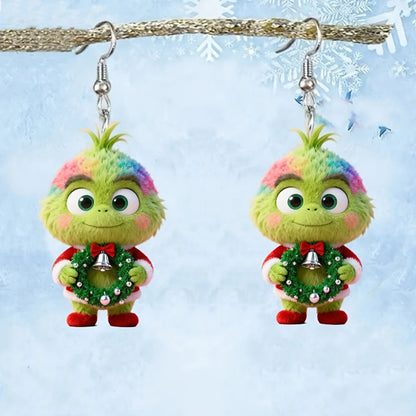 Christmas Hair Monster Earrings