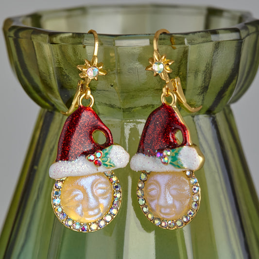 Christmas Hat Tassel Earrings