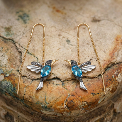 Mixed Zirconium Bird Earrings
