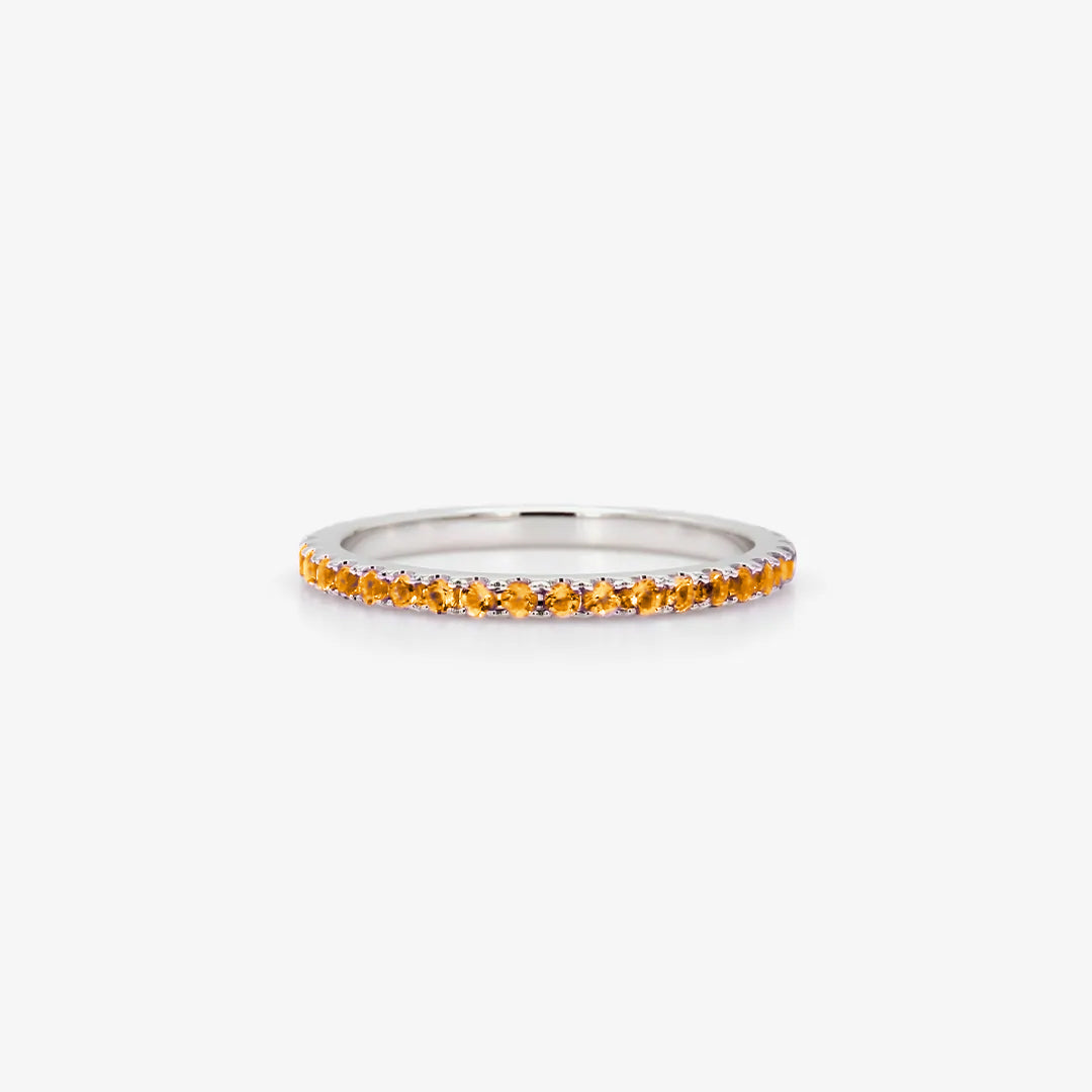 Multiple Sclerosis Awareness Orange Half Eternity Ring
