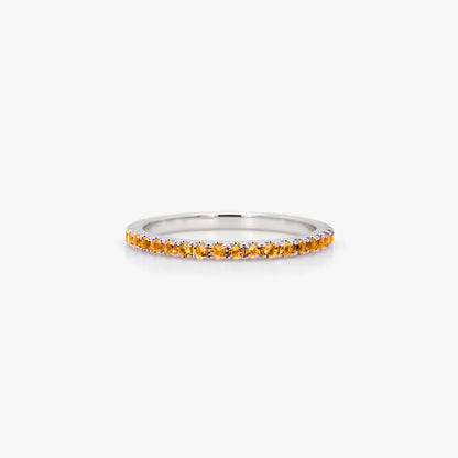 Multiple Sclerosis Awareness Orange Half Eternity Ring