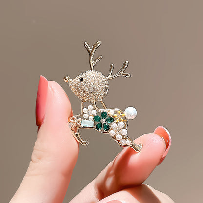 Deer Exquisite Zircon Brooch
